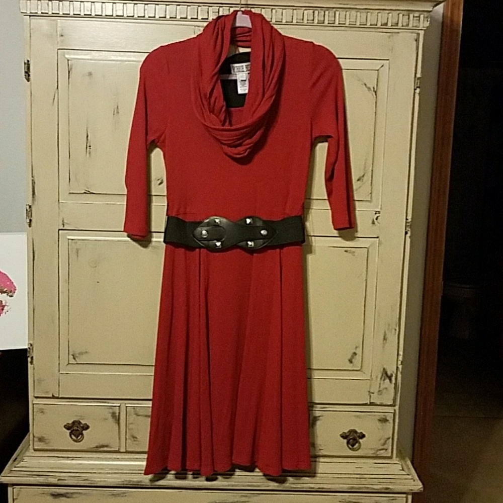 Robbie Bee Red Sweater Dress